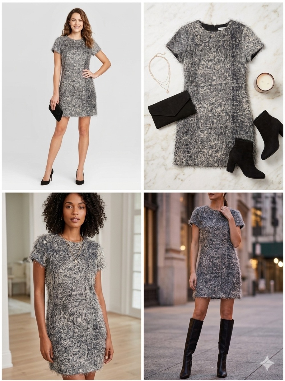 Banana Republic Dress with Metallic Thread Detail. NWT